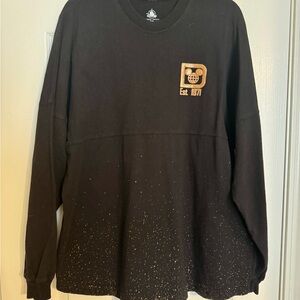 Disney Black Spirit Jersey with Bronze Logo Print